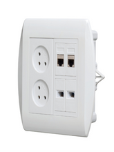 Box 4 D-14 place for TV + 2 white sockets + adapter